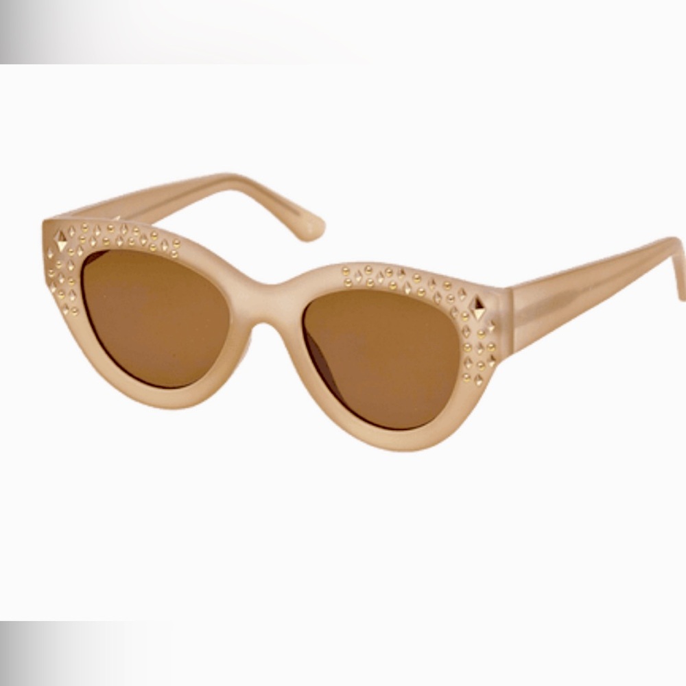 FRYE Sunglasses Chunky Flat Cat w/ Studs NEW